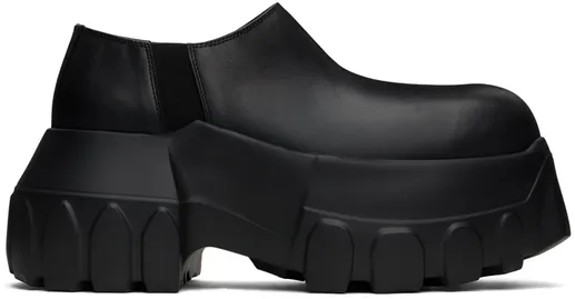 Rick Owens Black Porterville Mega Tractor Loafers